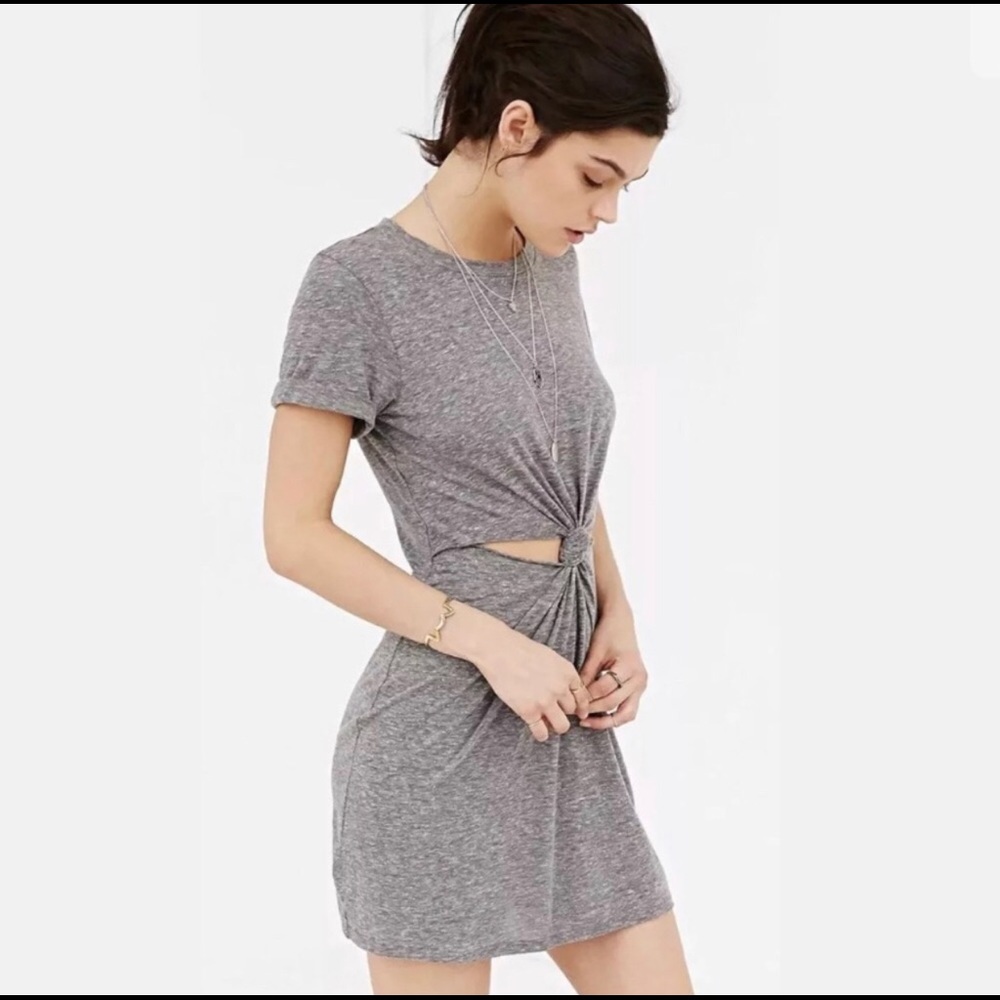 Urban Outfitters Gray Cutout T-shirt Dress size S